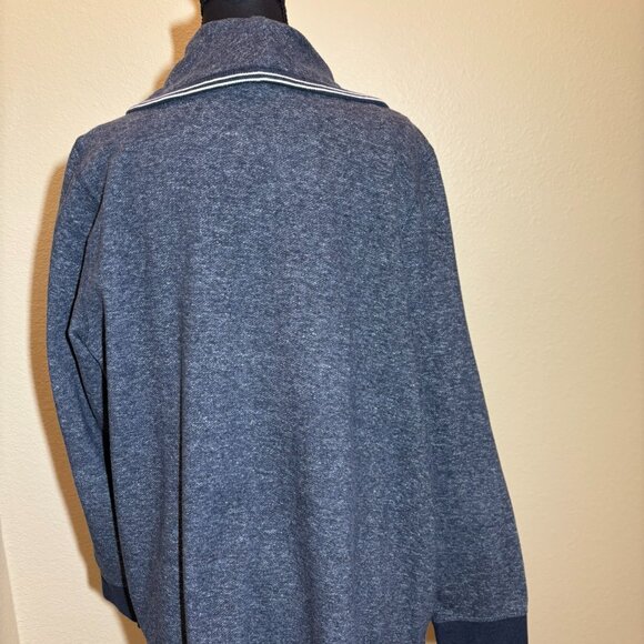 T for Talbots Navy Blue & White Jersey Jacket Leisure - Picture 6 of 10